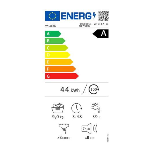 VALBERG Wasmachine WF 914 A-10 SD W180C