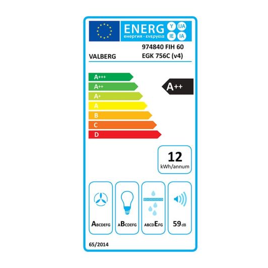 Schuine dampkap VALBERG FIH 60 EGK 756C