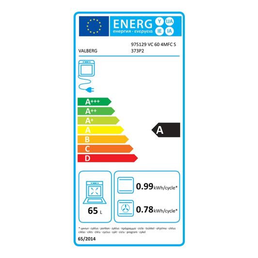 Vitrokeramische Fornuis VALBERG VC 60 4MFC S 373P