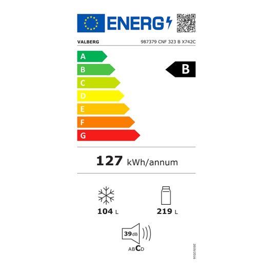 Koel- vries combinatie VALBERG CNF 323 B X742C
