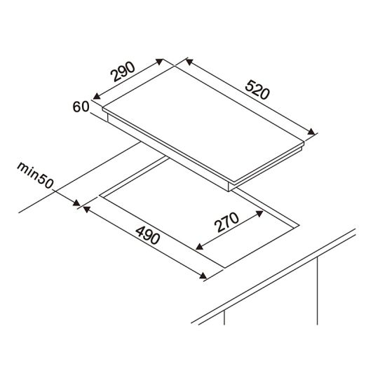 VALBERG Domino inductie IH 2 TB1FZ 373C