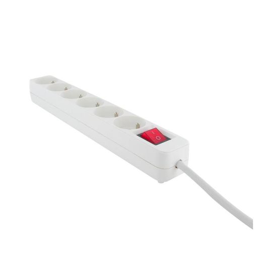 Multistekker CHACON x6 1m+switch