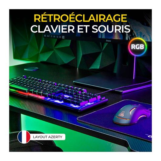 Gamingpakket THE G-LAB Chromium (toetsenbord - muis - muismat)