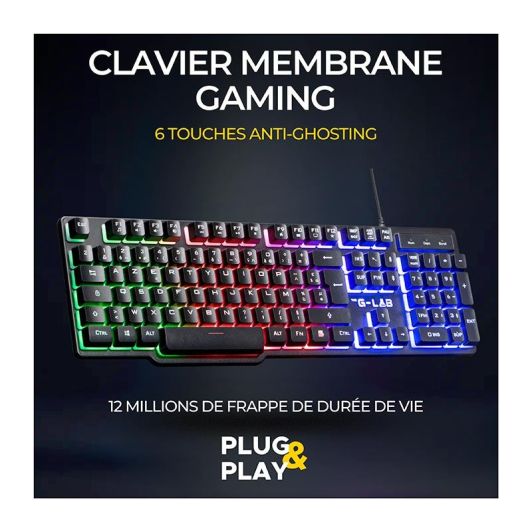 Gamingpakket THE G-LAB Chromium (toetsenbord - muis - muismat)