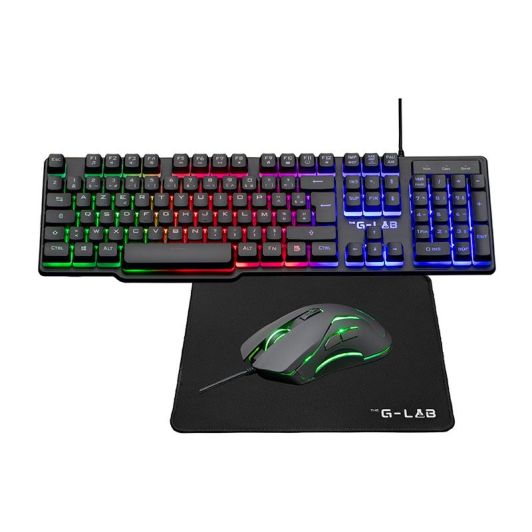 Gamingpakket THE G-LAB Chromium (toetsenbord - muis - muismat)