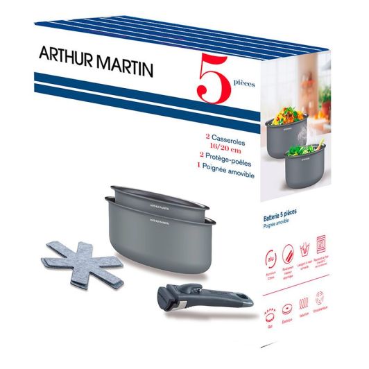Set ARTHUR MARTIN pannen 16 20cm keramiek