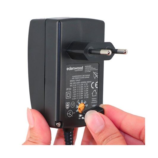 Alim EDENWOOD universelle 3 à 12V - 27W + 20 connecteurs