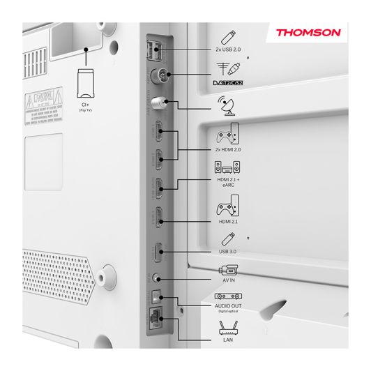 THOMSON 50UG4S14W WIT - TV 50