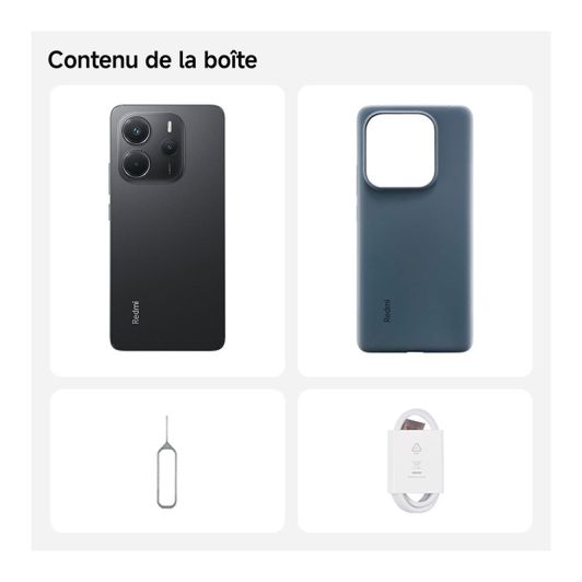 Smartphone XIAOMI Redmi Note14 4G 256Go Zwart