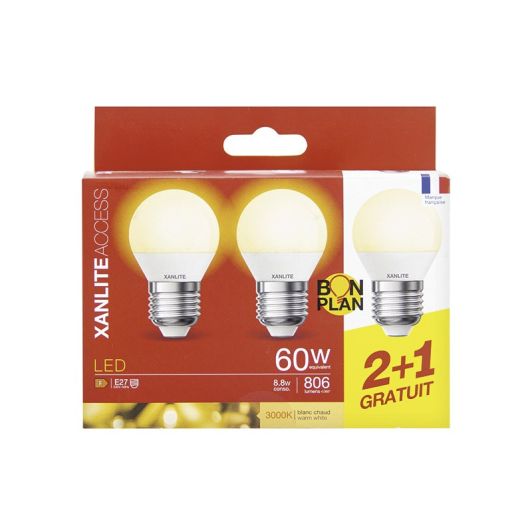 Ampoule XANLITE E27x3 type P45