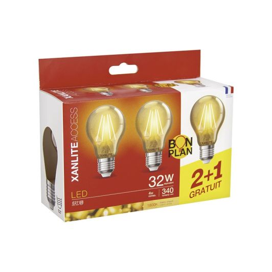 Ampoule XANLITE E27x3 deco