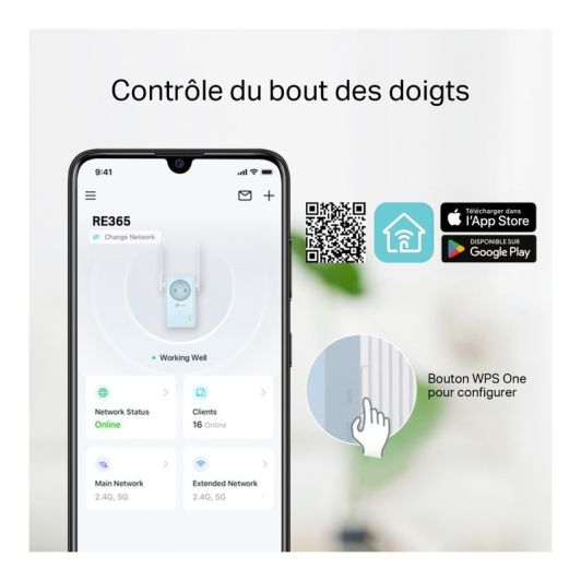 TP LINK R365 WiFi repeater - WIFI AC 1200