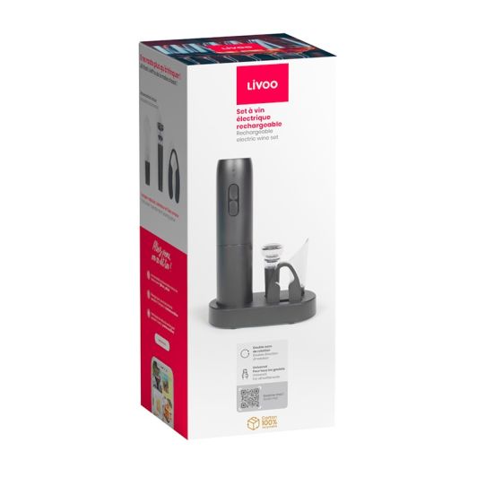 Tire-bouchon électrique rechargeable + accessoires