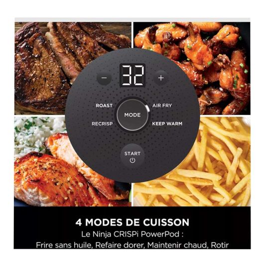 Friteuse à air portatif NINJA Crispi 4 en 1