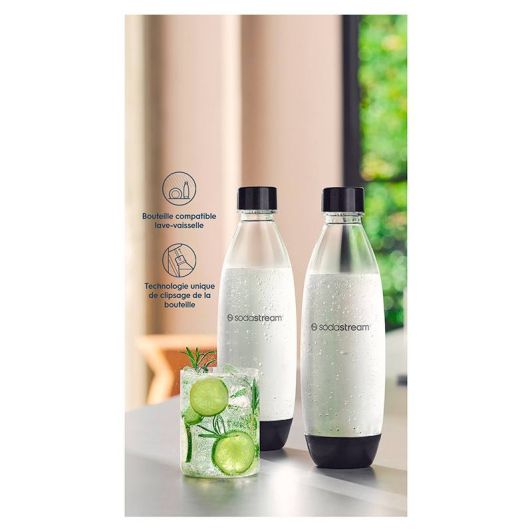 SODASTREAM Flessen – Set van 2 x 1L – Vaatwasmachinebestendig