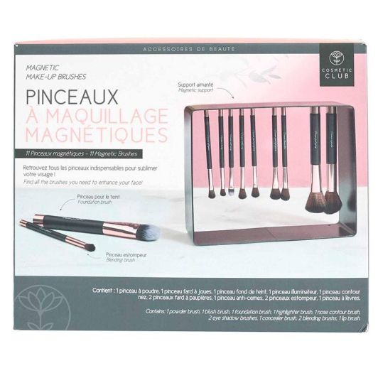 COSMETIC CLUB 11 magnetische make-upkwasten + houder