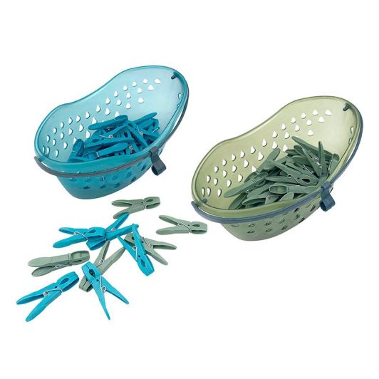 Panier à suspendre + 24 pinces à linge