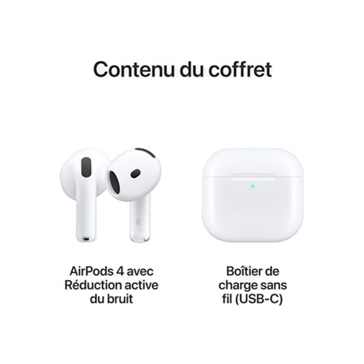 Oortjes APPLE AirPods 4 ANC Actieve ruisonderdrukking