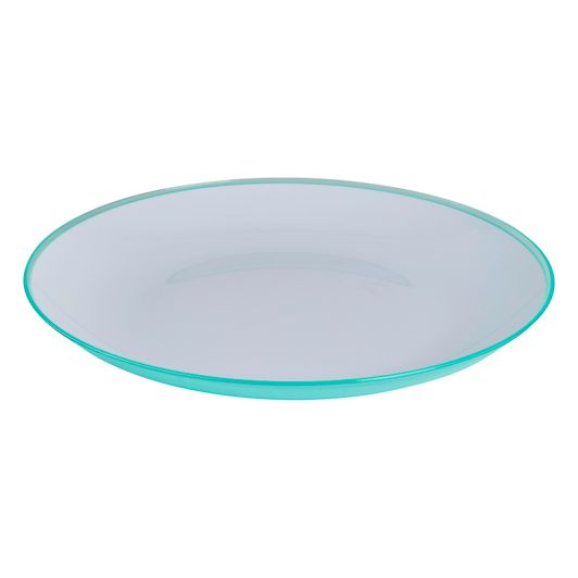 Acryl bord 25 cm in muntkleur