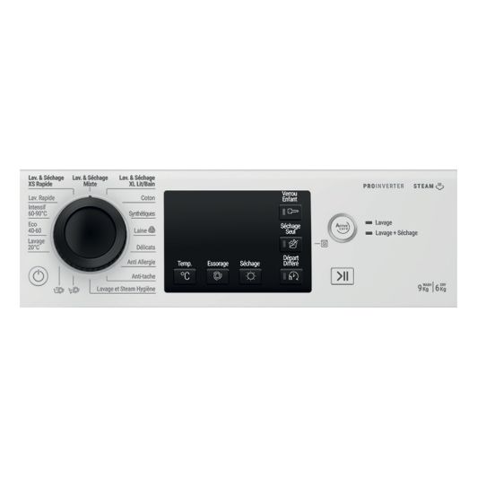 Lave-linge séchant 9 kg / 6 kg HOTPOINT NDB964489WKAFR
