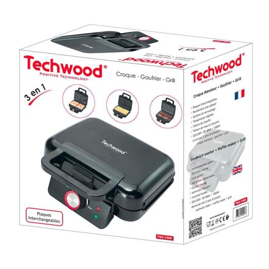 Croque monsieur TECHWOOD TGC-1366 - 3 plaques