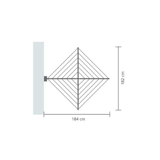 Droogrek BRABANTIA mural wallfix 24M