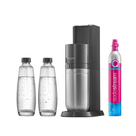 SODASTREAM DUO ZWART Pack 2 glazen karaffen