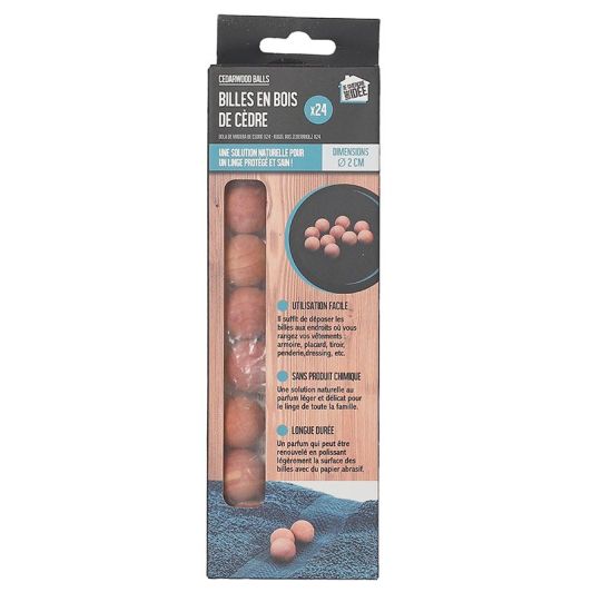 Anti motten cederhouten balletjes x24