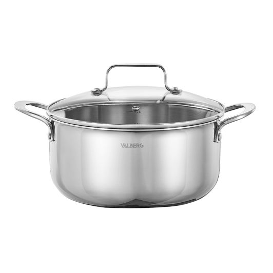 VALBERG roestvrijstalen stoofpan triply 24 cm