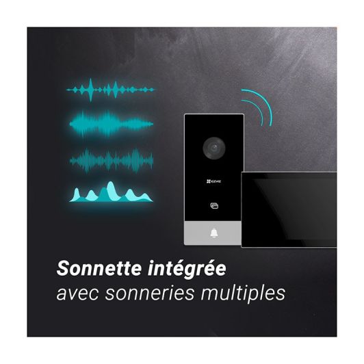 EZVIZ FHD HP5 verbonden videointercom pakket met touchscreen + 4 badges