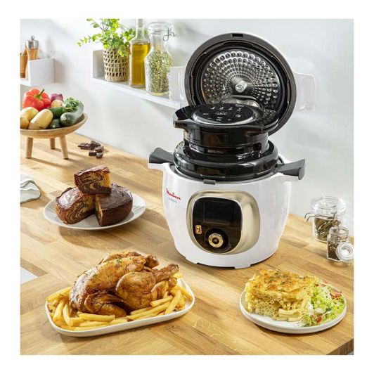 Cookeo MOULINEX CE85XAF0 BLANC + Couvercle Extra crisp