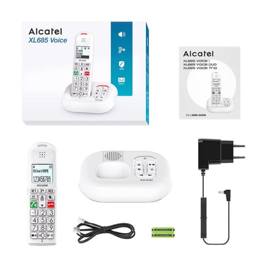 Téléphone SENIOR ALCATEL Solo Répondeur XL 685 Blanc