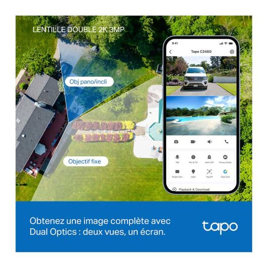 Caméra de surveillance TAPO C246D dual objectif 2K + 2K