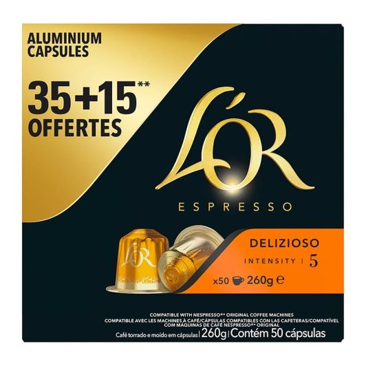 L’OR DELIZIOSO capsules 35+15 voor NESPRESSO-machine
