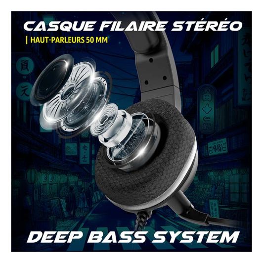 Gaming headset AKUMA SEINEN H04 ZWART