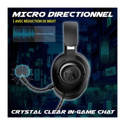 Gaming headset AKUMA SEINEN H04 ZWART