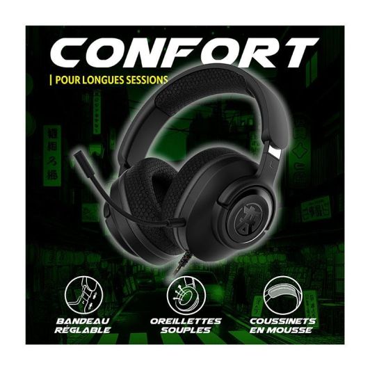 Gaming headset AKUMA SEINEN H04 ZWART