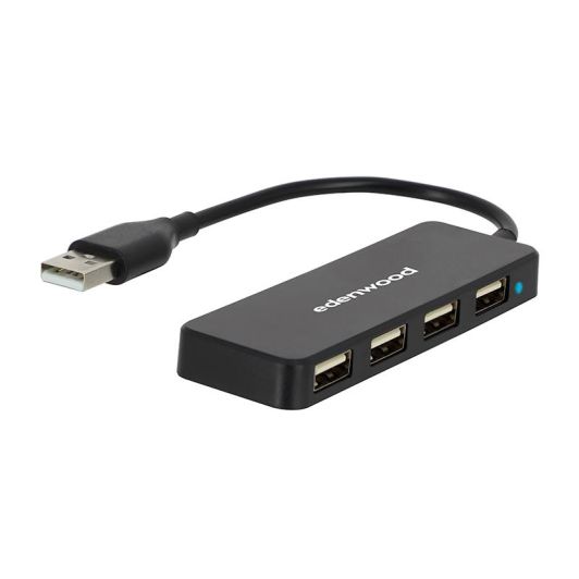 USB-A HUB 4 Poorten Edenwood USB 2.0 – High Speed 480 Mbps