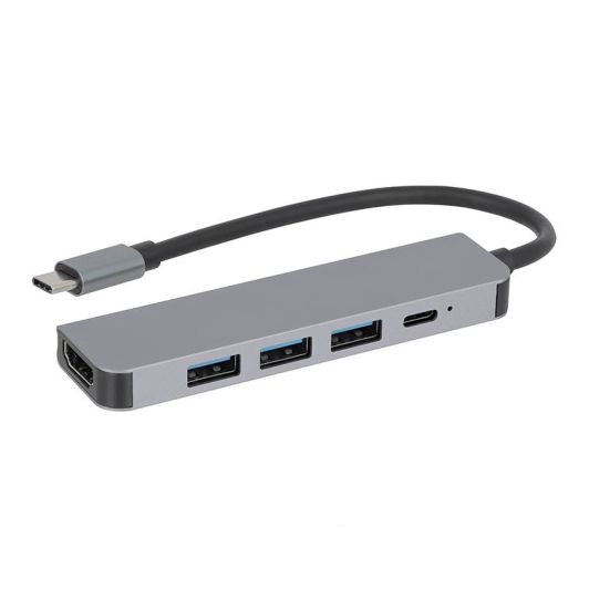 USB-C HUB 5-in-1 - Multifunctionele Adapter met HDMI, USB, SD & Snelladen