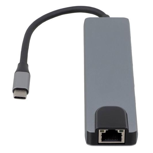 EDENWOOD USB-C HUB 6-in-1 - HDMI, RJ45, USB 3.0 & PD Opladen