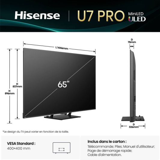 HISENSE 65U7Q PRO - TV 65