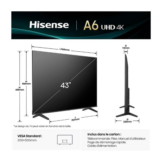 HISENSE 43A6Q - TV 43
