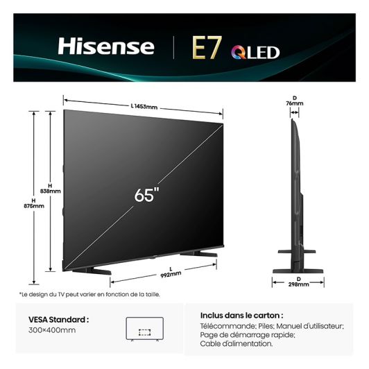 HISENSE 65E7Q - TV 65