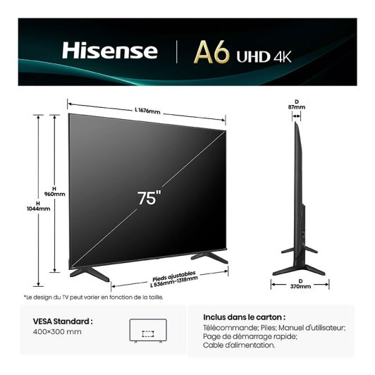 HISENSE 75A6Q - TV 75