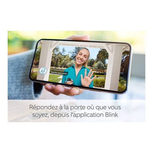 Sonnette connectée WiFi BLINK vidéo doorbell FHD blanche