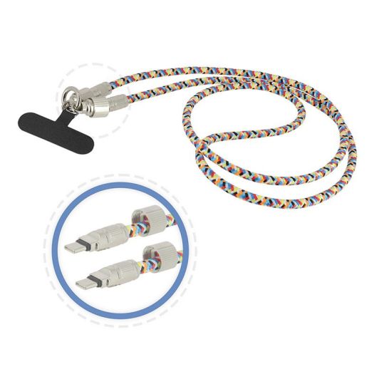 USB-C naar USB-C oplaadkabel met neklint