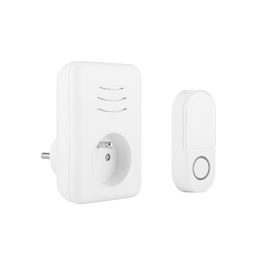 Draadloze RF-deurbel BYRON met stekker – bereik 150 m