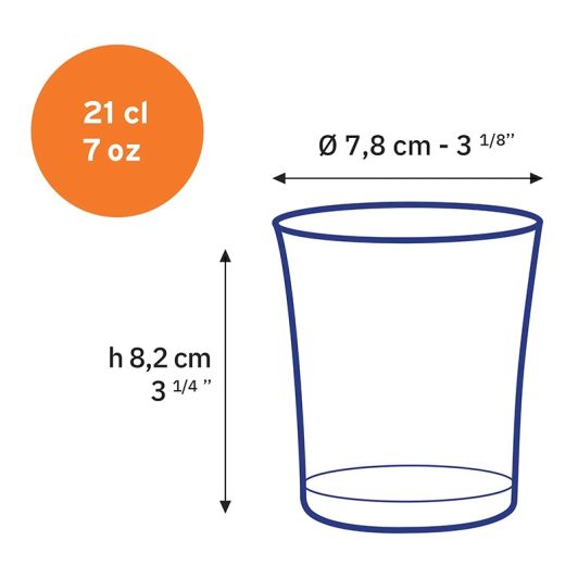 6 gobelets DURALEX Lys sépia 21 cl