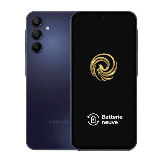 Smartphone SAMSUNG A15 128 Go Noir Batterie Neuve Reconditionné grade A+