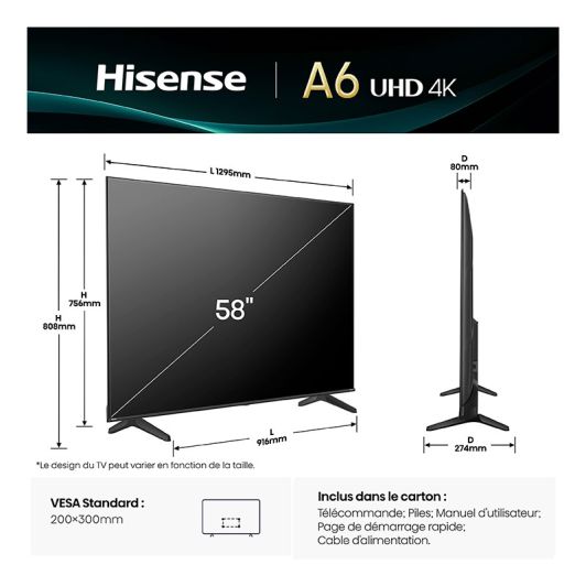 HISENSE 58A6Q - TV 58
